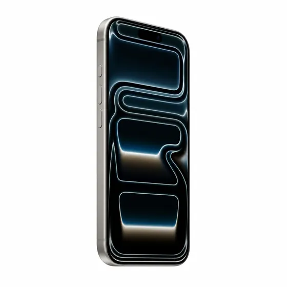 ¾ Left view of a phone on a white background